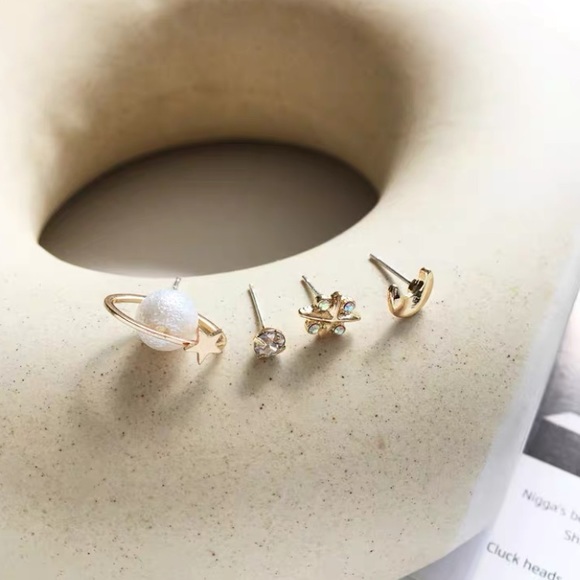 💙Star Stud Earrings Sterling silver Post - Picture 5 of 8